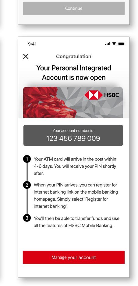 Account opened confirmation